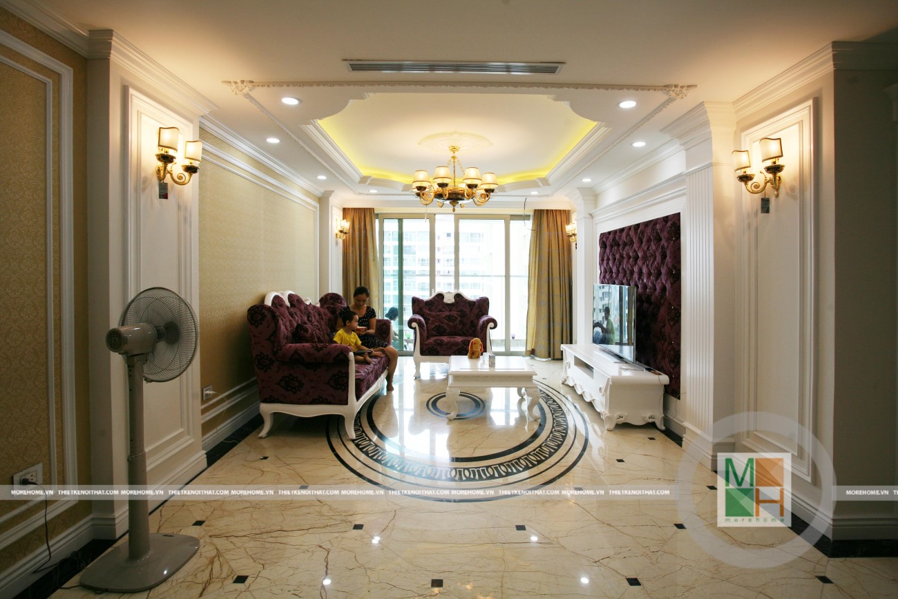 thi công phòng khách