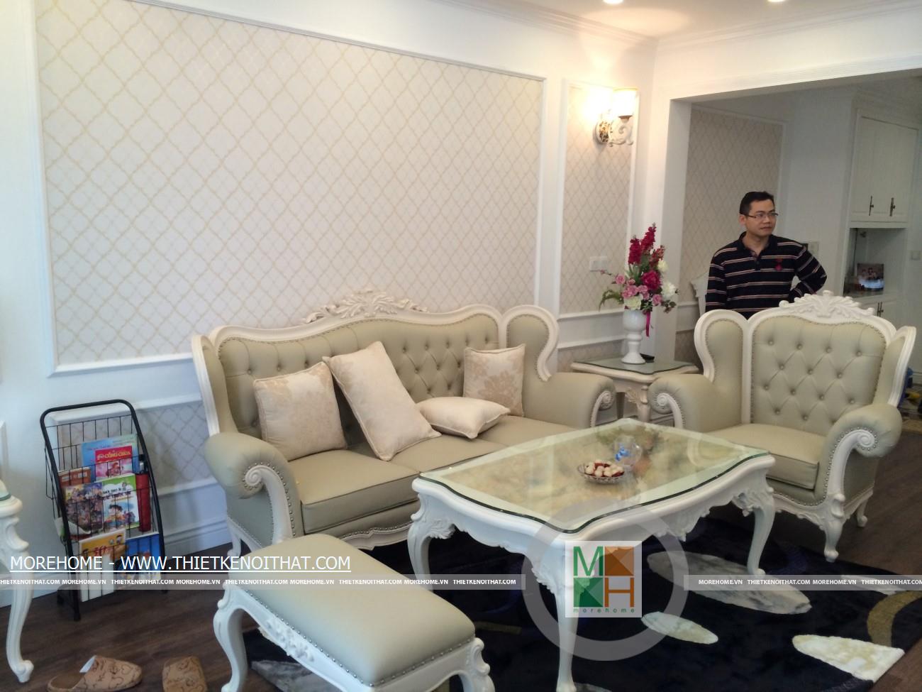 thi công phòng khách