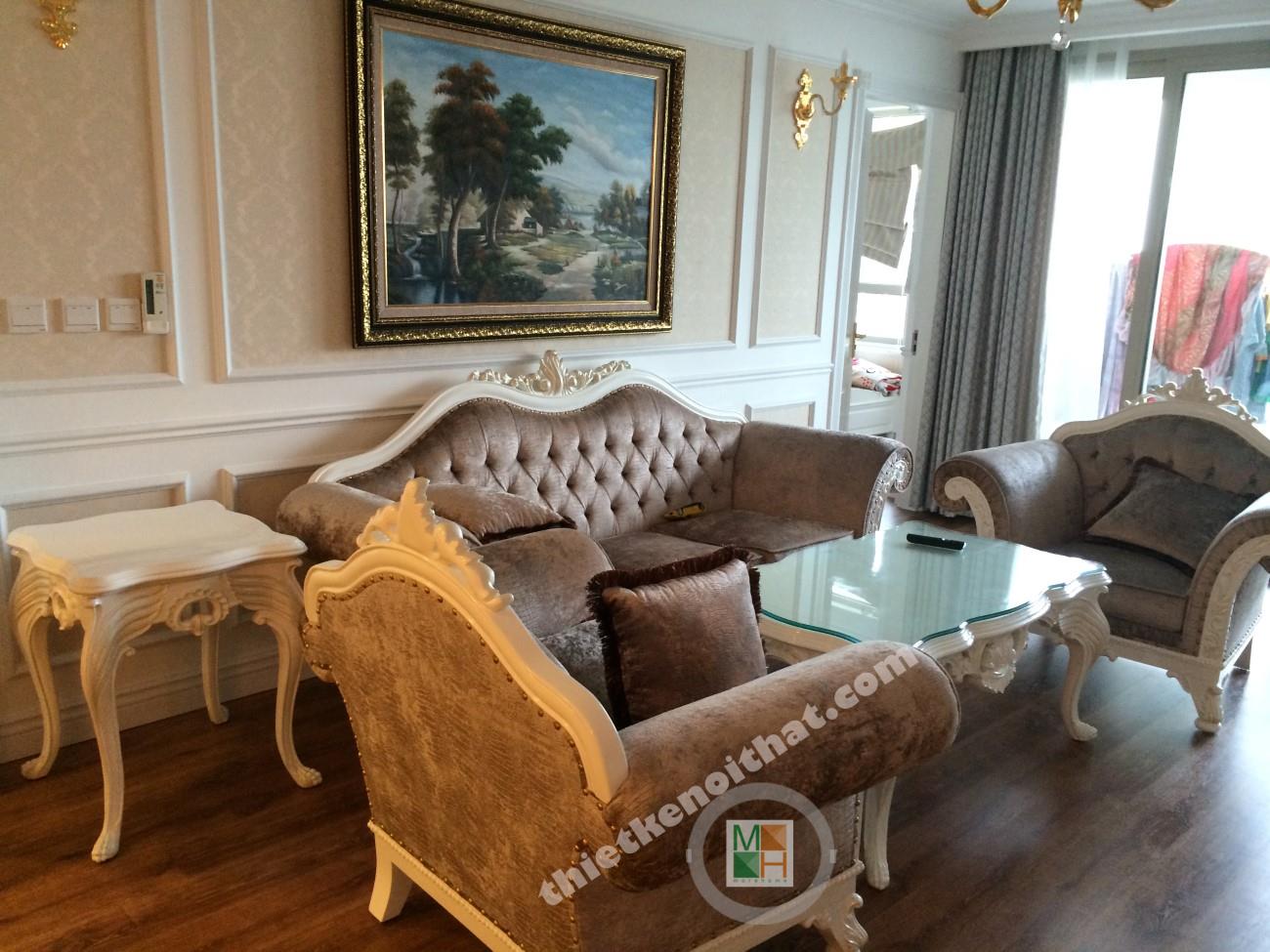 thi công phòng khách