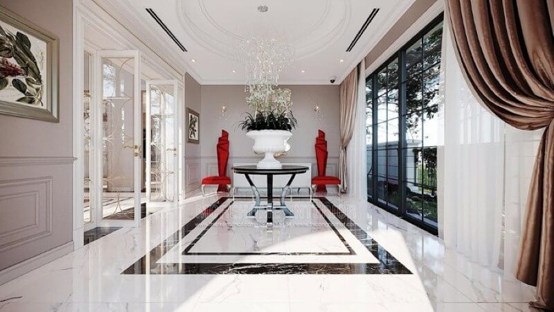 Ghế sảnh chờ tuyệt đẹp tựa như cánh hoa rực rỡ đang khoe sắc tạo điểm nhấn ấn tượng cho biệt thự, nhà phố. thiết kế thi công nội thất cao cấp