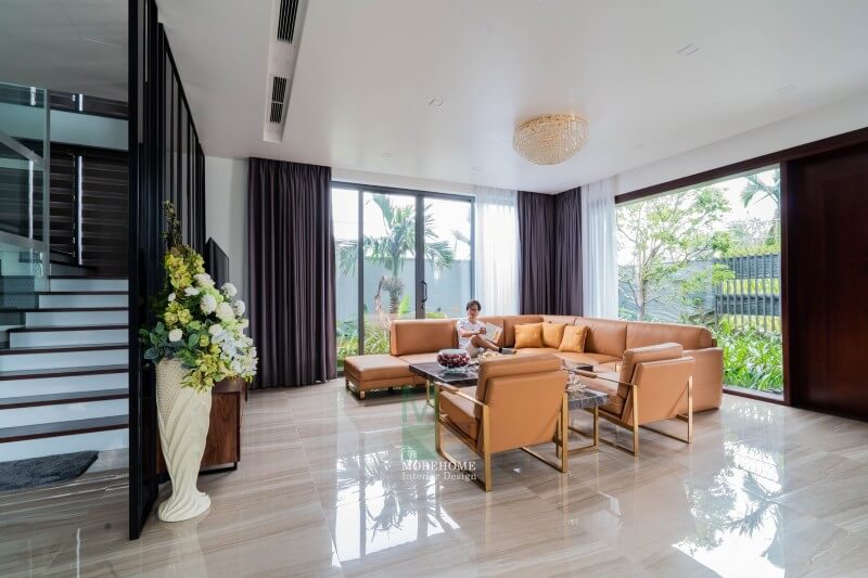 Công trình sản phẩm thi công nội thất nhà biệt thự cao cấp hiện đại ở Hà Tĩnh do Morehome thực hiện Thi công nội thất biệt thự
