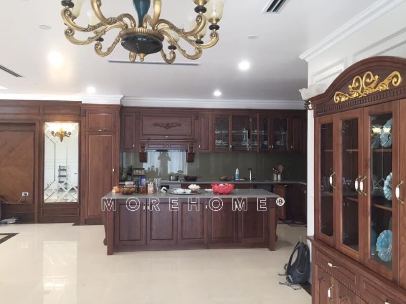 Thi công nội thất biệt thự Ecopark gỗ tự nhiên phong cách tân cổ điển sang trọng tại Hưng Yên Thi công nội thất biệt thự