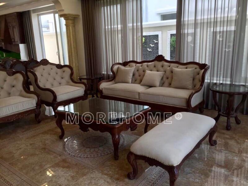 Thi công nội thất phòng khách biệt thự sang trọng