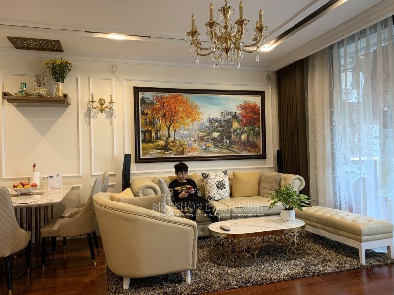 Thi công nội thất phòng khách đẹp, sang trọng