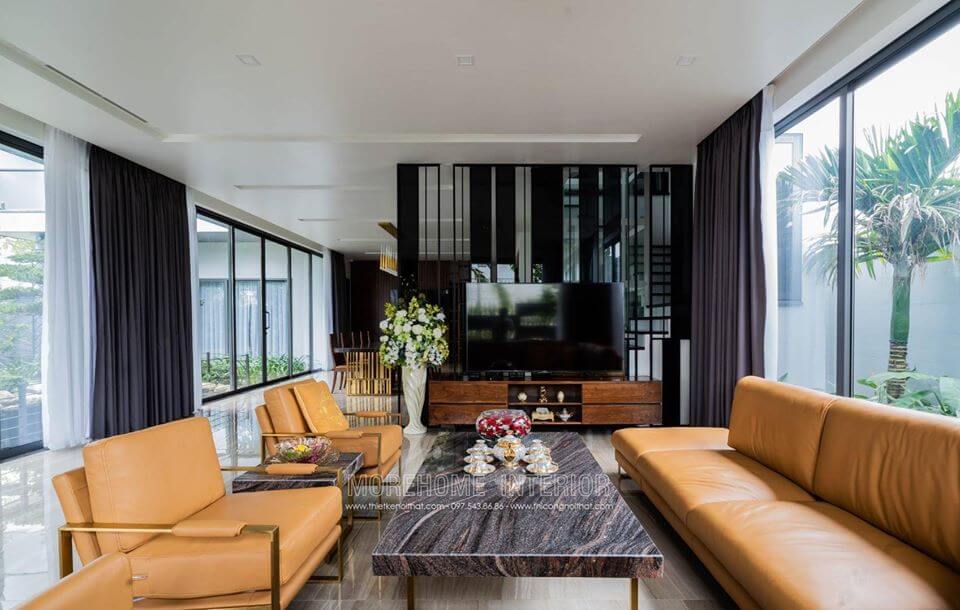 Thi công nội thất phòng khách đẹp, sang trọng