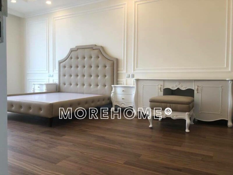 Việc thi công nội thất phòng ngủ chung cư tân cổ điển sang trọng, đẳng cấp.