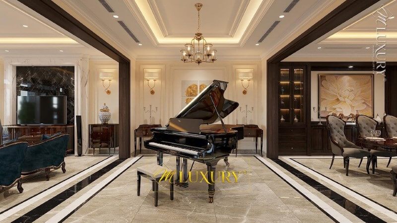 Mẫu đá lát cao cấp được sử dụng để trang trí không gian rộng.