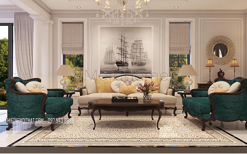 Mẫu thi công biệt thự cao cấp phong cách tân cổ điển More Home