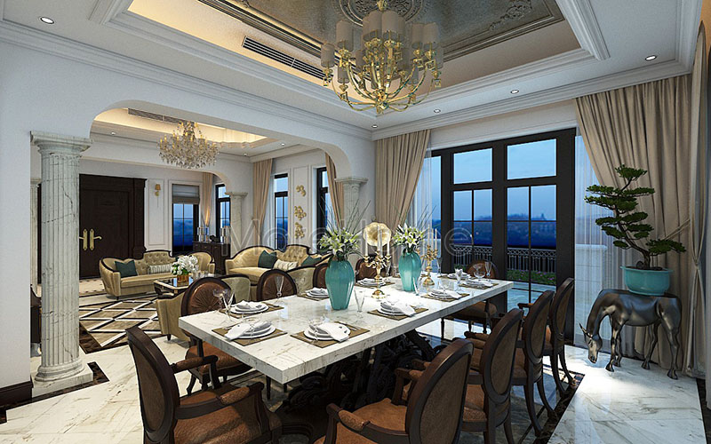 Thi công biệt thự cao cấp bằng nội thất gỗ