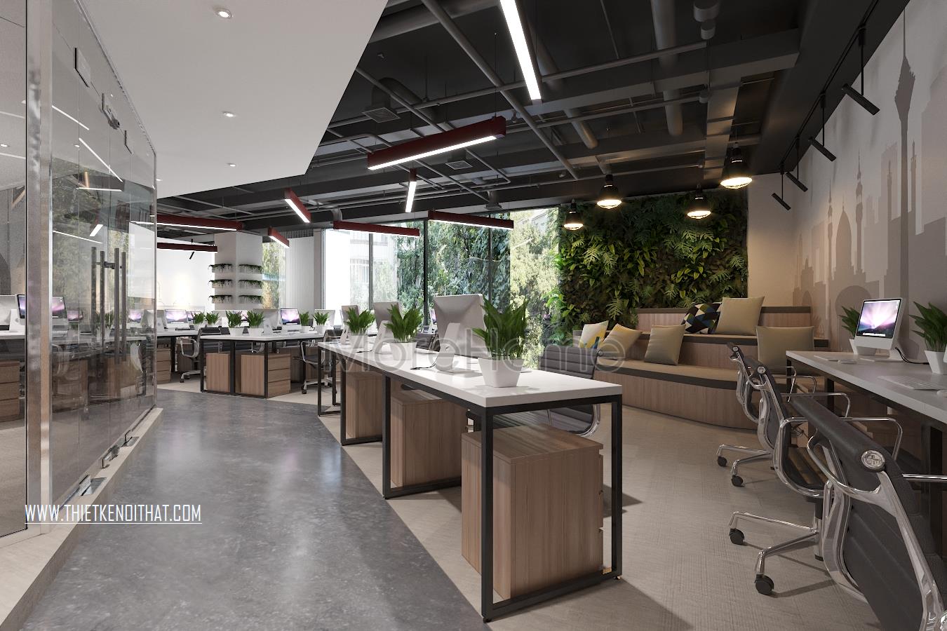 Báo giá thi công nội thất văn phòng uy tín giá rẻ - Nội thất Morehome