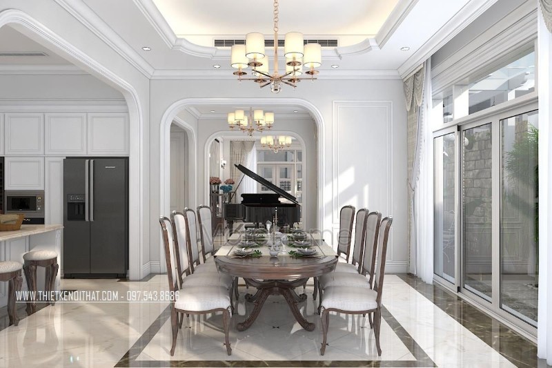 Thiết kế và thi công nội thất tổng thể biệt thự hải phòng